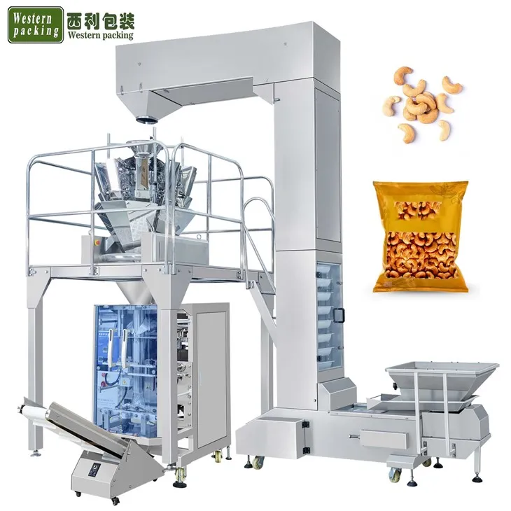 Cashewnüsse, die Verpackungsmaschine mit Stickstoff füllen