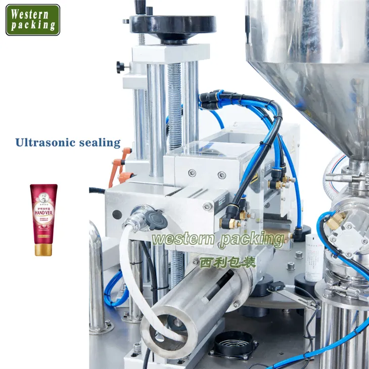 filling and sealing machine for tubes